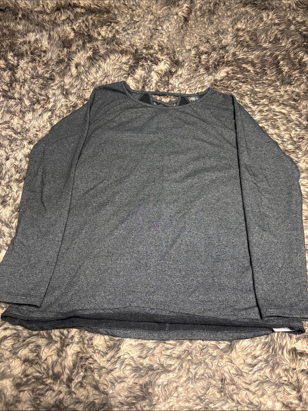 NWOT Danskin Women's Long Sleeve Crewneck Sweatshirt in Dark Gray Heather